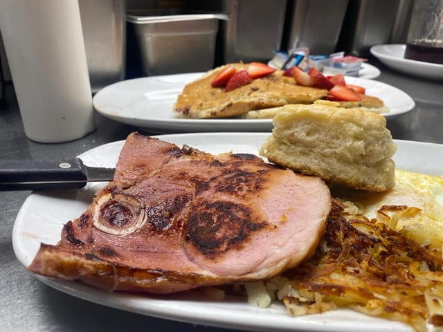 Ham Steak Breakfast.