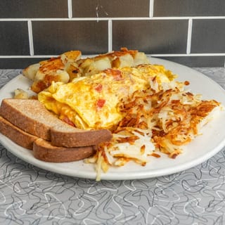 Tomato, Feta & Spinach Omelette