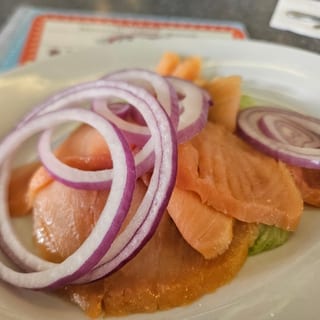 Lox, Eggs and Onions Breakfast
